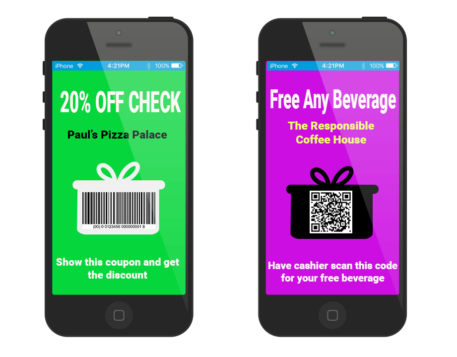 Mobile Coupon examples
